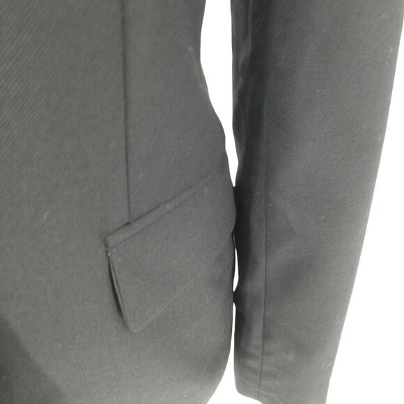 J Crew Factory Black Lightweight Wool Blazer Size 6 Lined Jacket Career 2 Button - Picture 3 of 13